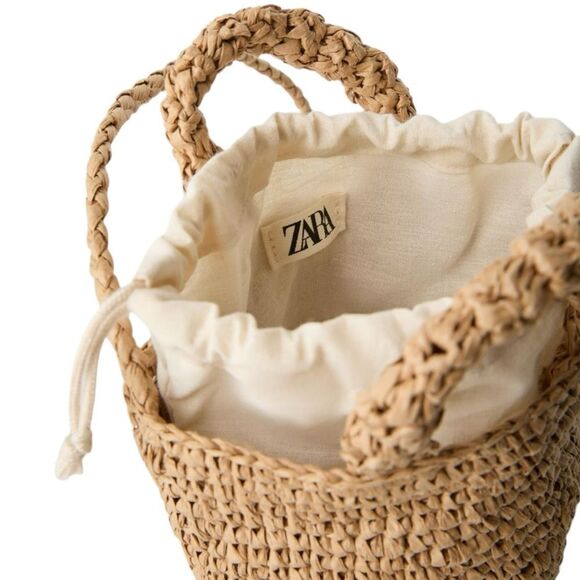 ZARA Kids | Beige | RAFFIA MINI CROSSBODY BAG - Picture 4 of 7